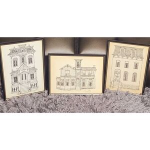 Victorian  Farmhouse sketches signed 79